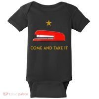Come And Take It Red Stapler Novelty Retro Office Meme Baby Bodysuit thumb 0