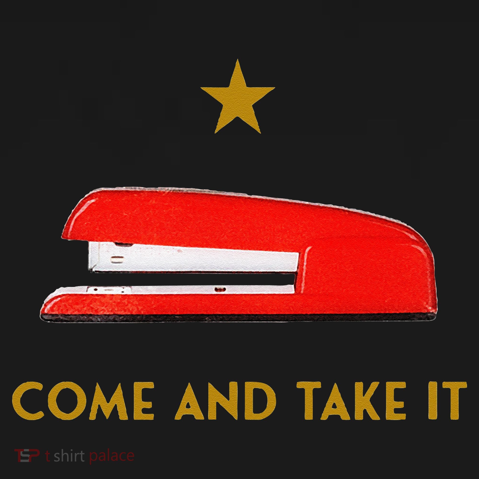 Come And Take It Red Stapler Novelty Retro Office Meme Visor