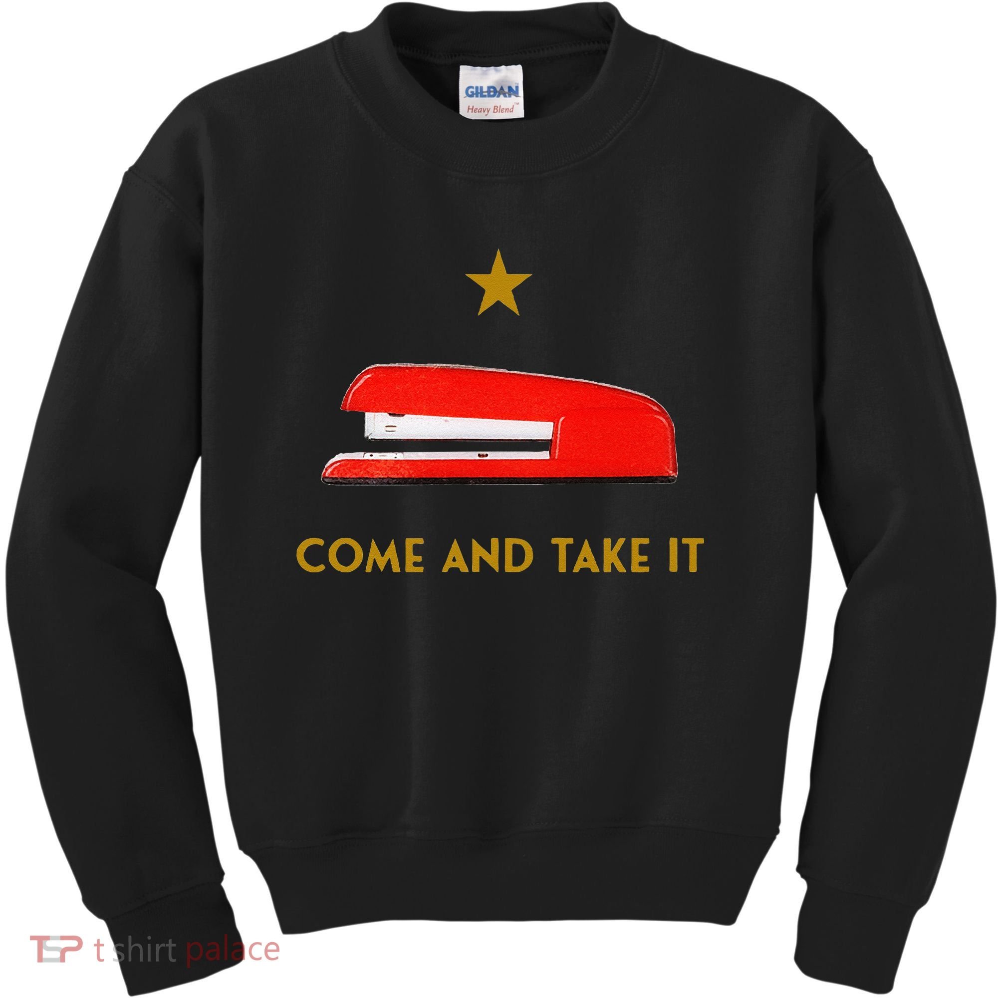 Come And Take It Red Stapler Novelty Retro Office Meme Kids Sweatshirt
