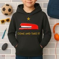Come And Take It Red Stapler Novelty Retro Office Meme Kids Hoodie thumb 2
