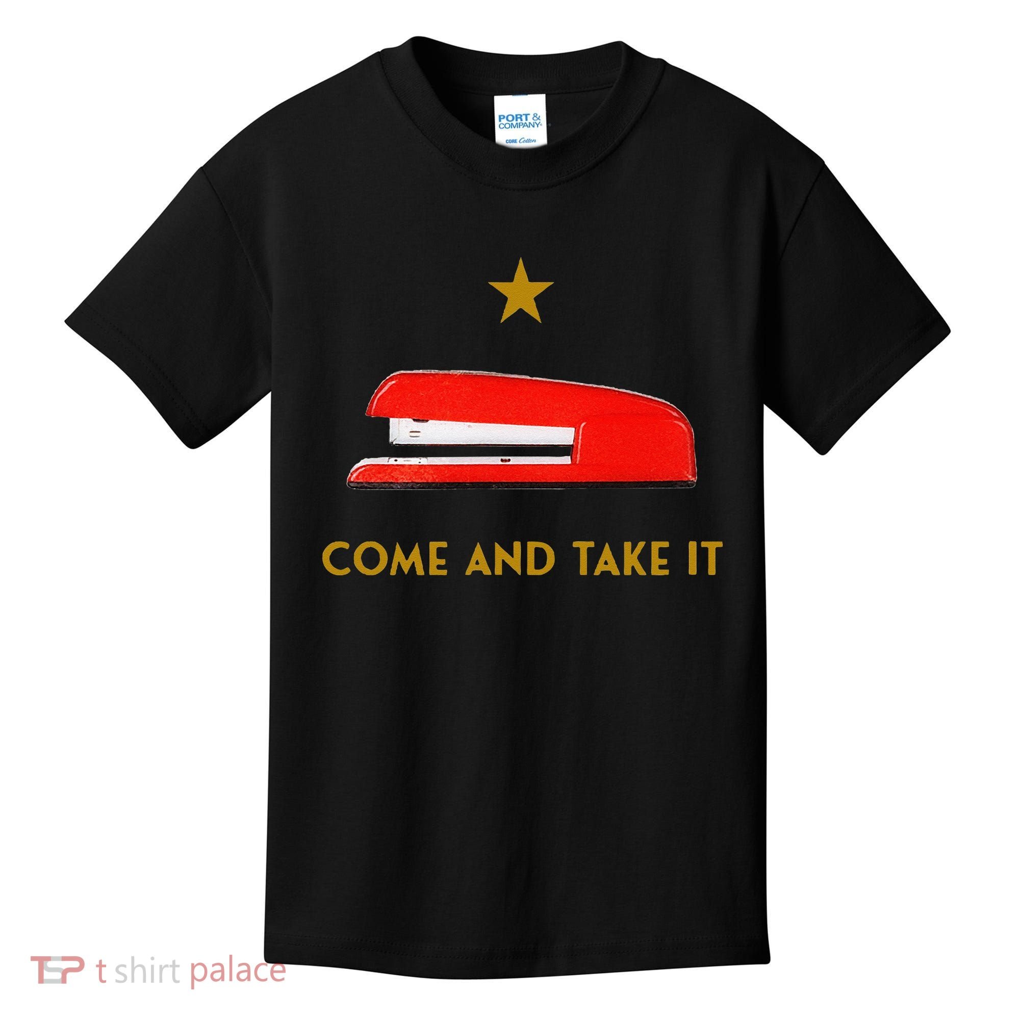 Come And Take It Red Stapler Novelty Retro Office Meme Kids T-Shirt