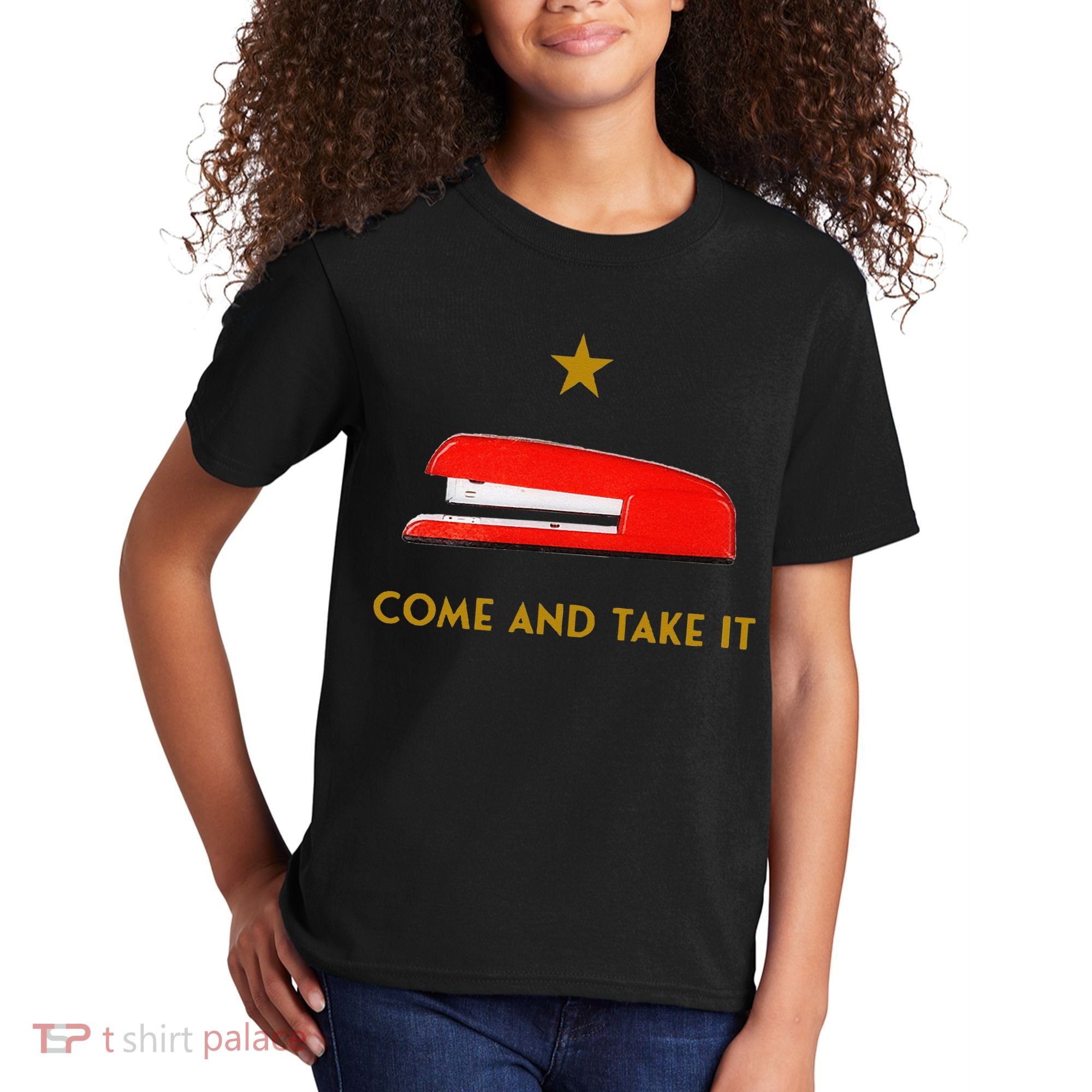 Come And Take It Red Stapler Novelty Retro Office Meme Kids T-Shirt