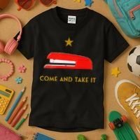 Come And Take It Red Stapler Novelty Retro Office Meme Kids T-Shirt thumb 3