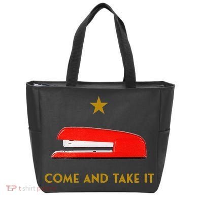 Come And Take It Red Stapler Novelty Retro Office Meme Tote Bag