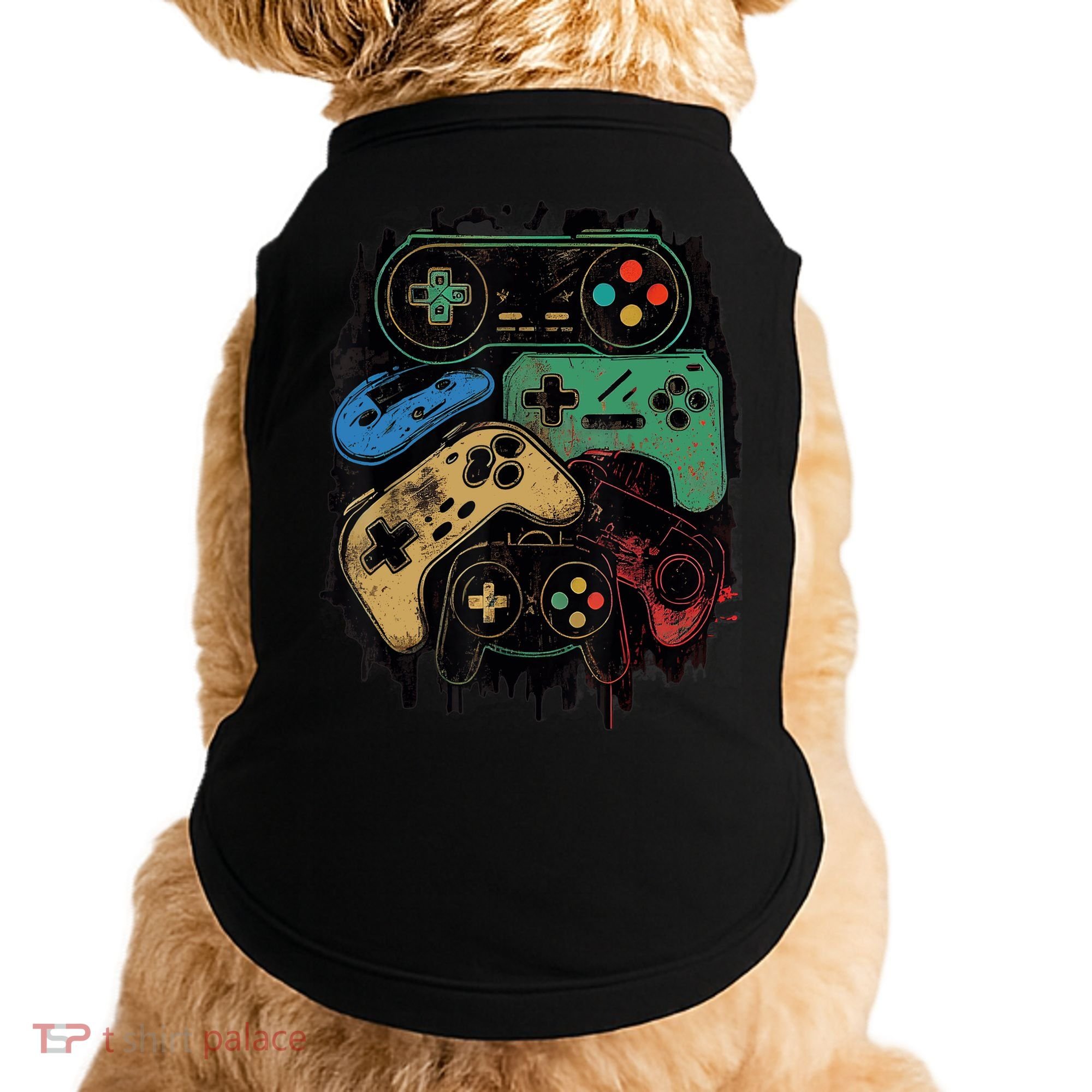 Control All The Things Video Game Controller Gamer Graphic Doggie Tank