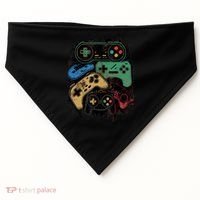 Control All The Things Video Game Controller Gamer Graphic USA-Made Doggie Bandana thumb 0