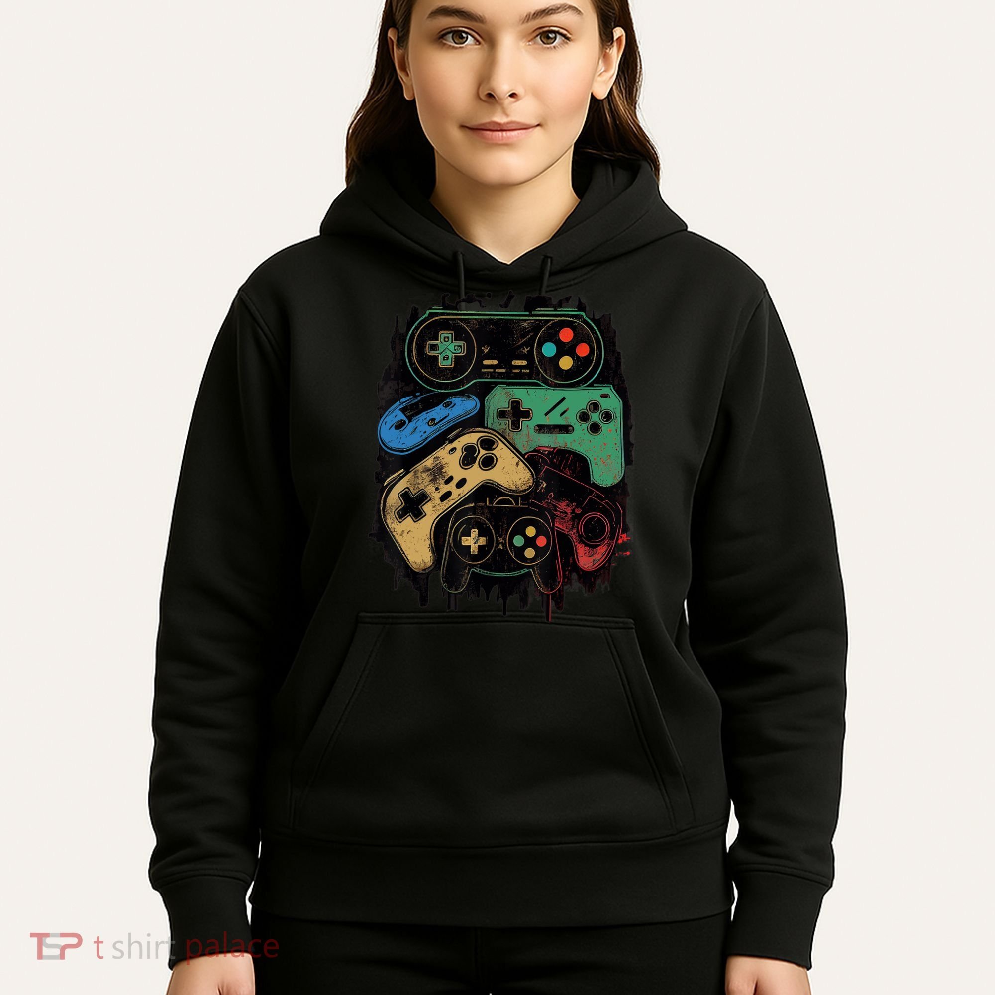 Control All The Things Video Game Controller Gamer Graphic Hoodie
