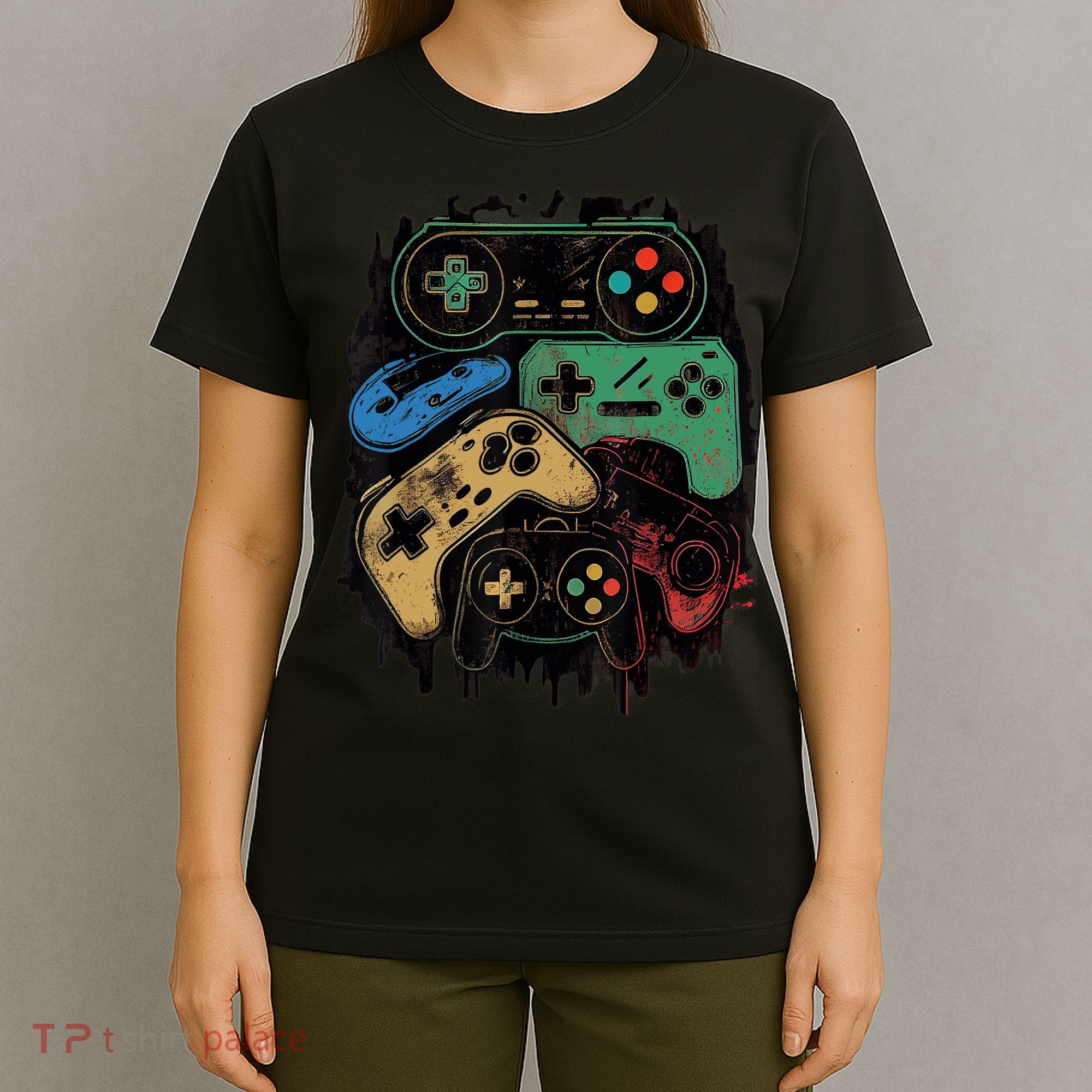 Control All The Things Video Game Controller Gamer Graphic T-Shirt