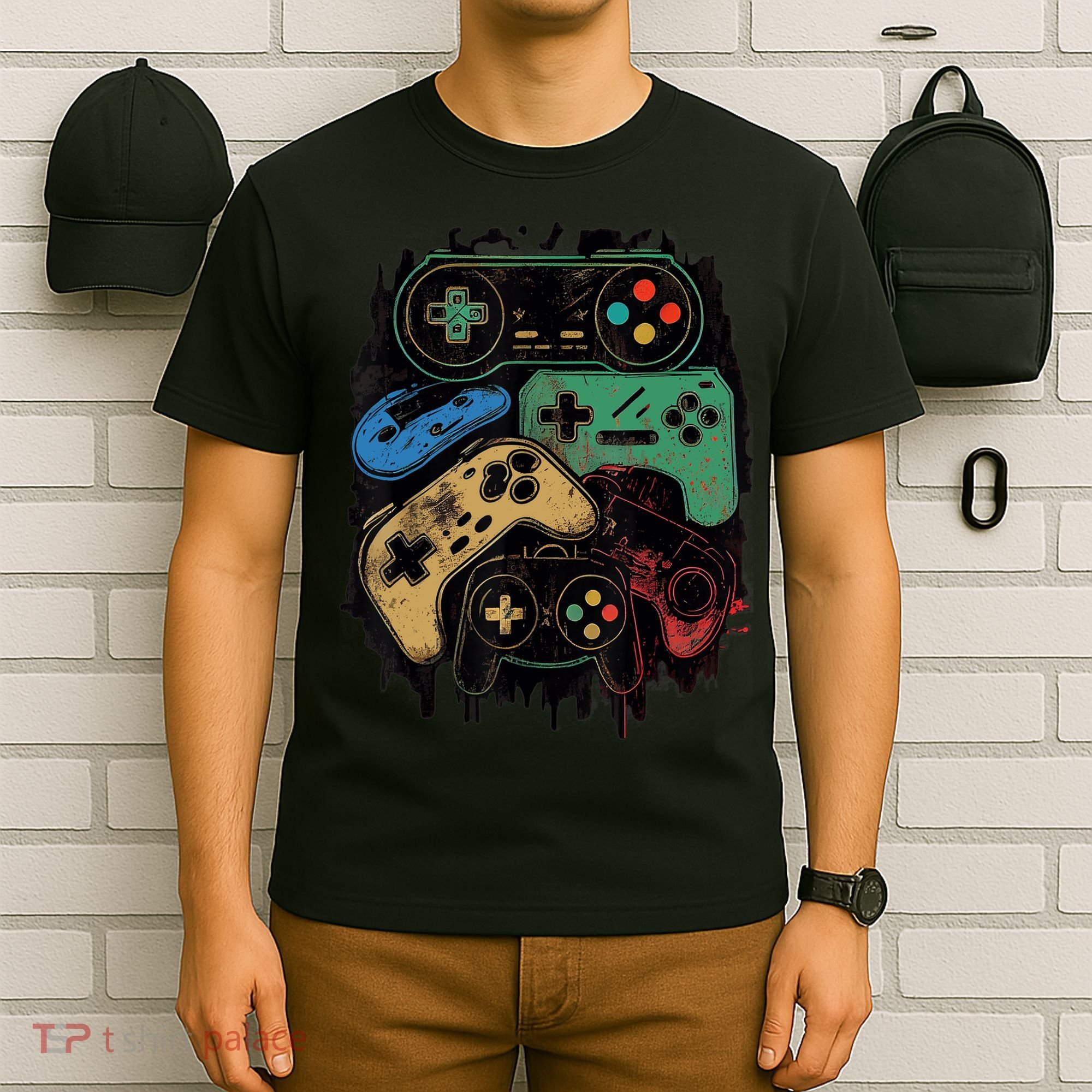 Control All The Things Video Game Controller Gamer Graphic T-Shirt
