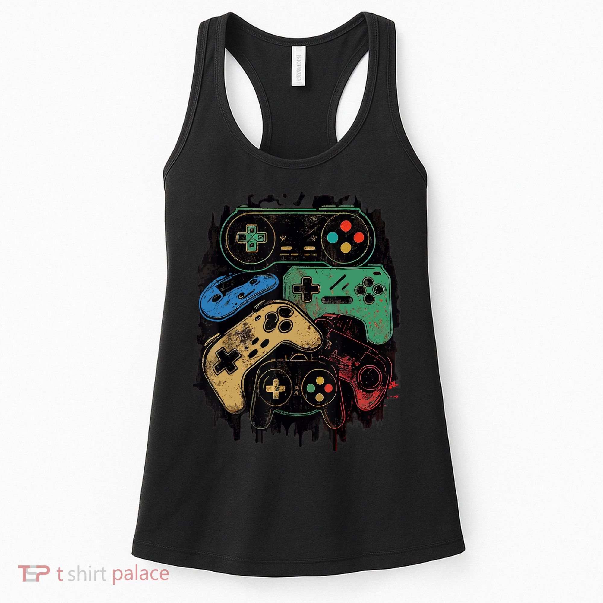 Control All The Things Video Game Controller Gamer Graphic Women's Tank Top