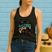 Control All The Things Video Game Controller Gamer Graphic Women's Tank Top thumb 2