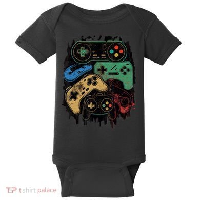 Control All The Things Video Game Controller Gamer Graphic Baby Bodysuit