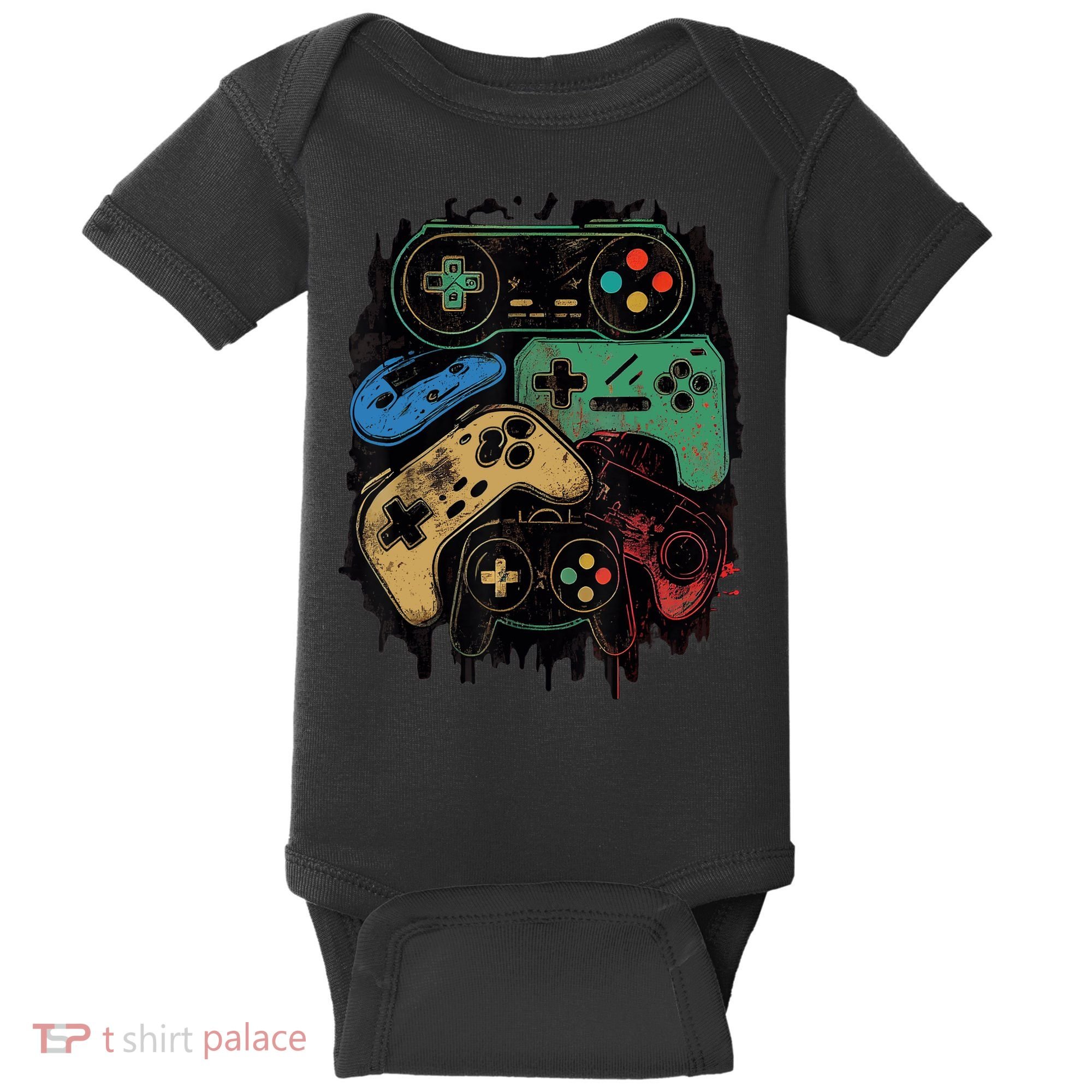 Control All The Things Video Game Controller Gamer Graphic Baby Bodysuit