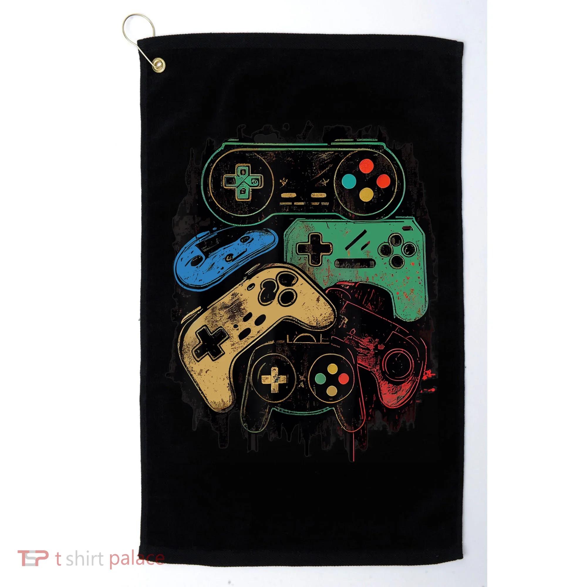 Control All The Things Video Game Controller Gamer Graphic Golf Towel