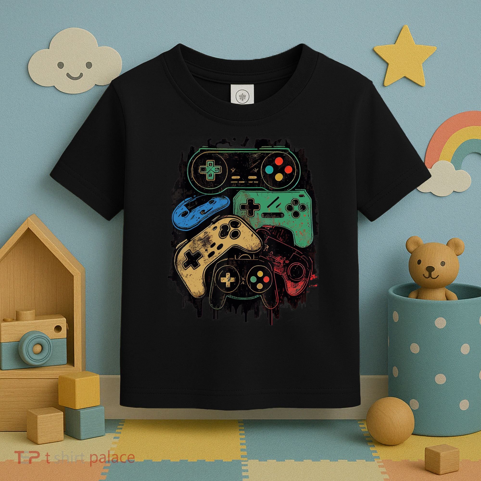 Control All The Things Video Game Controller Gamer Graphic Toddler T-Shirt