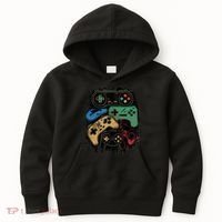 Control All The Things Video Game Controller Gamer Graphic Kids Hoodie thumb 0