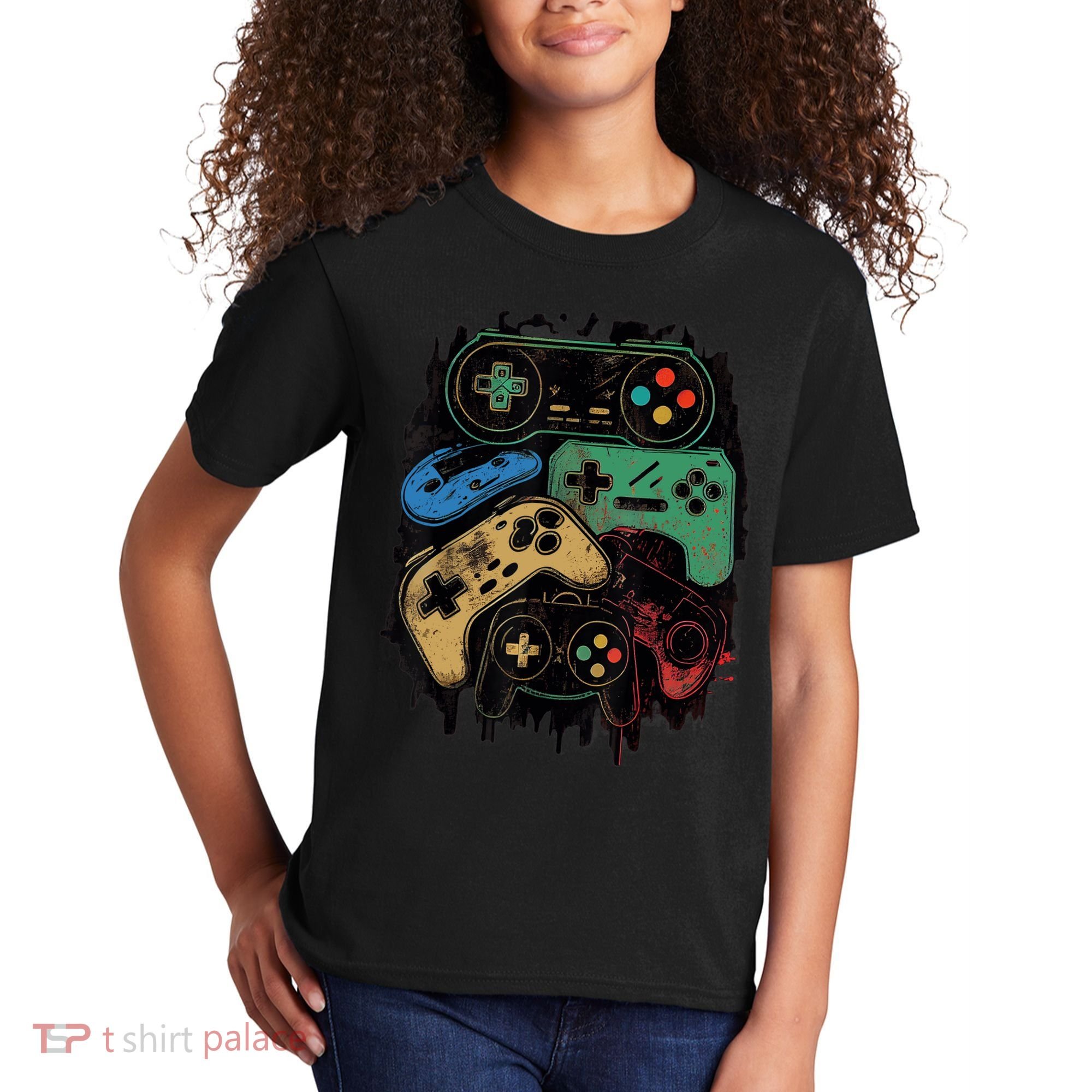 Control All The Things Video Game Controller Gamer Graphic Kids T-Shirt