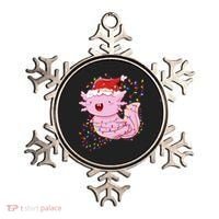 Cute Axolotl Tangled In Christmas Lights Santa Hat Ornament thumb 0