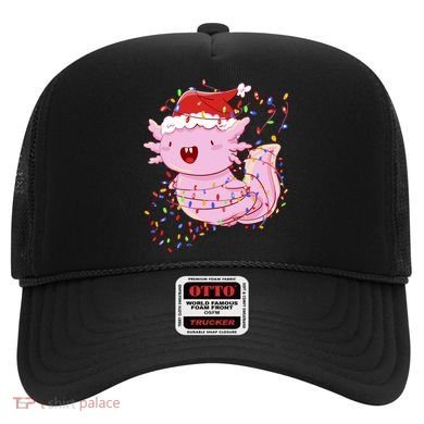 Cute Axolotl Tangled In Christmas Lights Santa Hat Hat