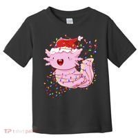 Cute Axolotl Tangled In Christmas Lights Santa Hat Toddler T-Shirt thumb 0