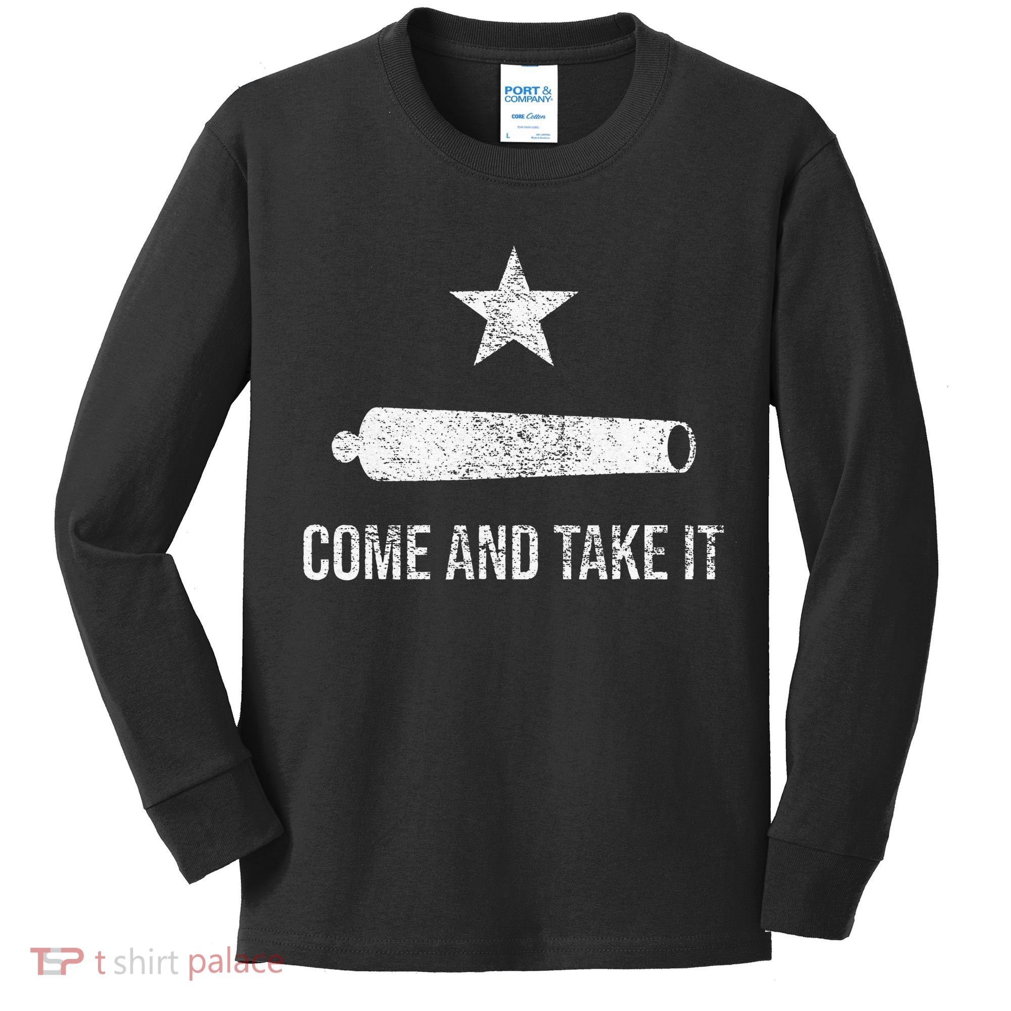 COME AND TAKE IT FLAG TEXAS PRIDE GONZALES CANNON Kids Long Sleeve Shirt
