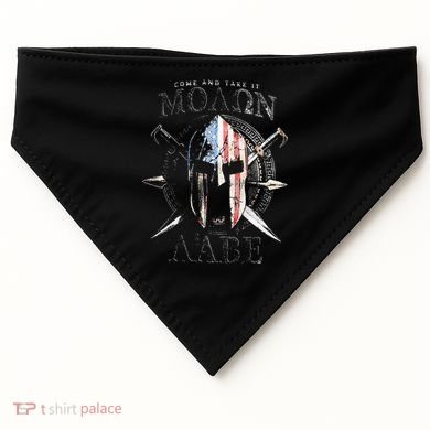 Come And Take It Molon Labe 2nd Amendment USA-Made Doggie Bandana
