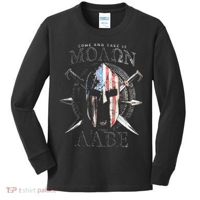 Come And Take It Molon Labe 2nd Amendment Kids Long Sleeve Shirt