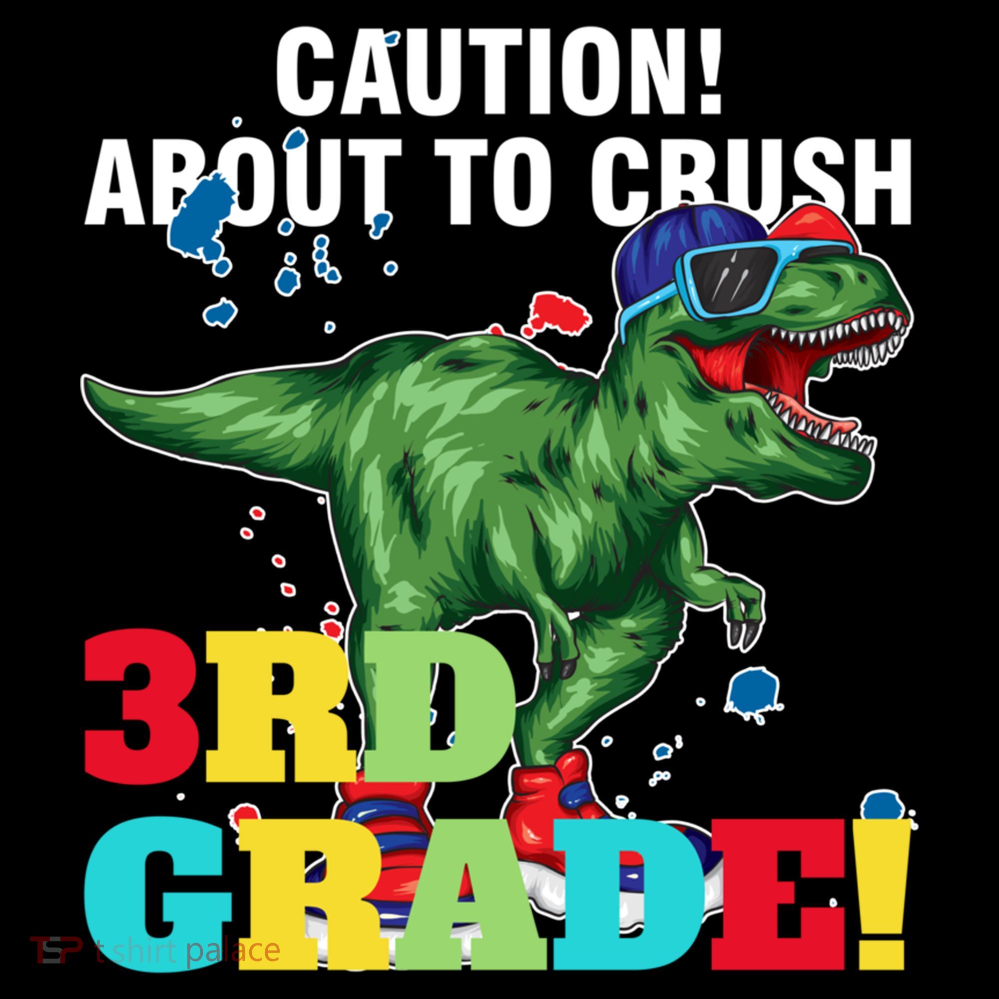 Caution! About To Crush 3Rd Grade! Graduate Funny Gift Women's Hoodie