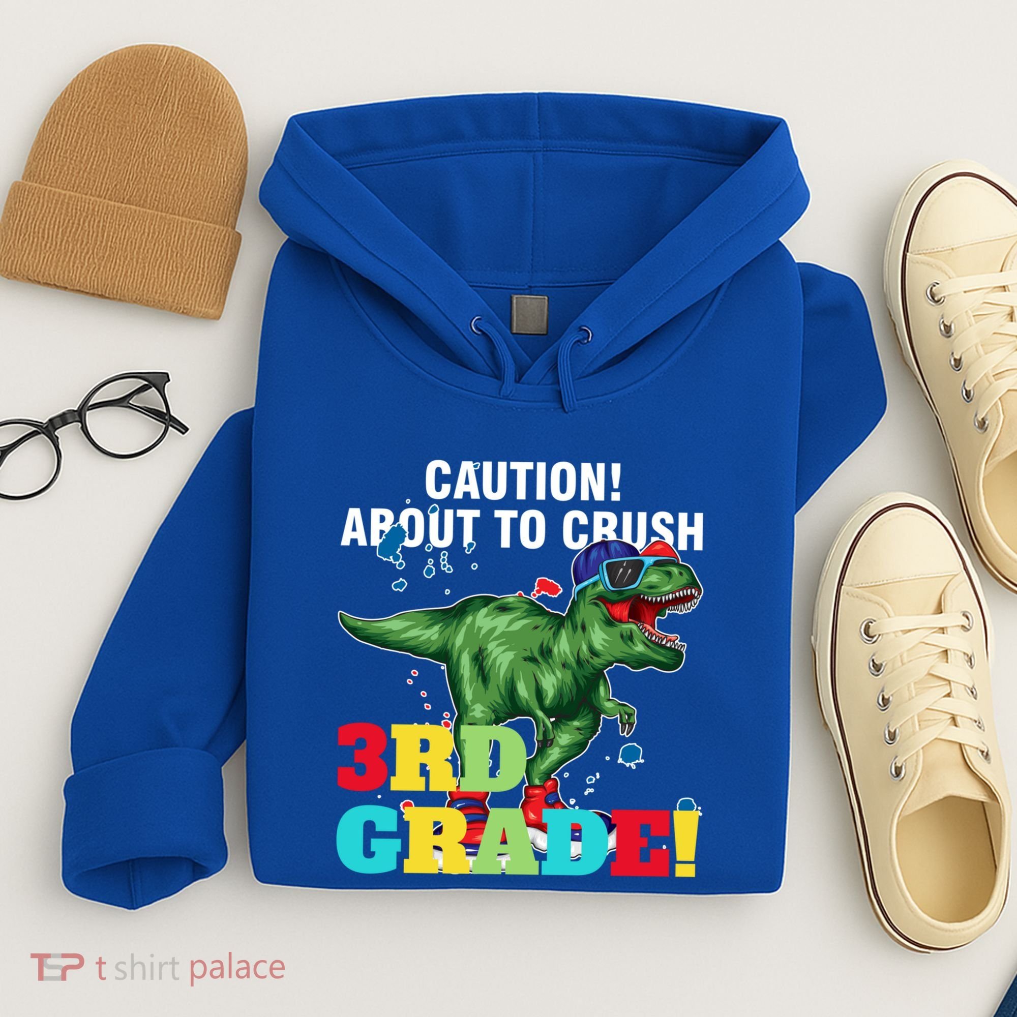 Caution! About To Crush 3Rd Grade! Graduate Funny Gift Hoodie