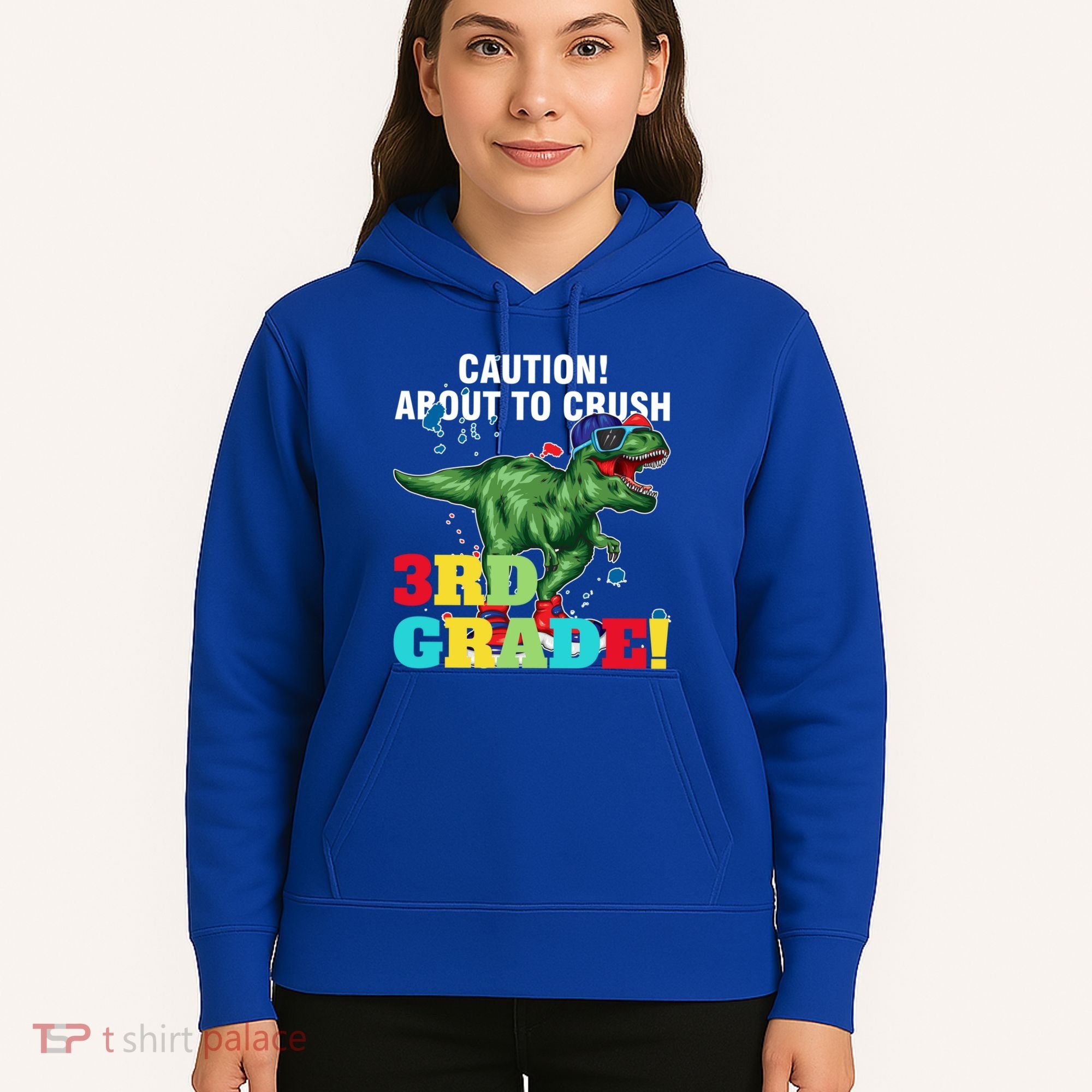 Caution! About To Crush 3Rd Grade! Graduate Funny Gift Hoodie