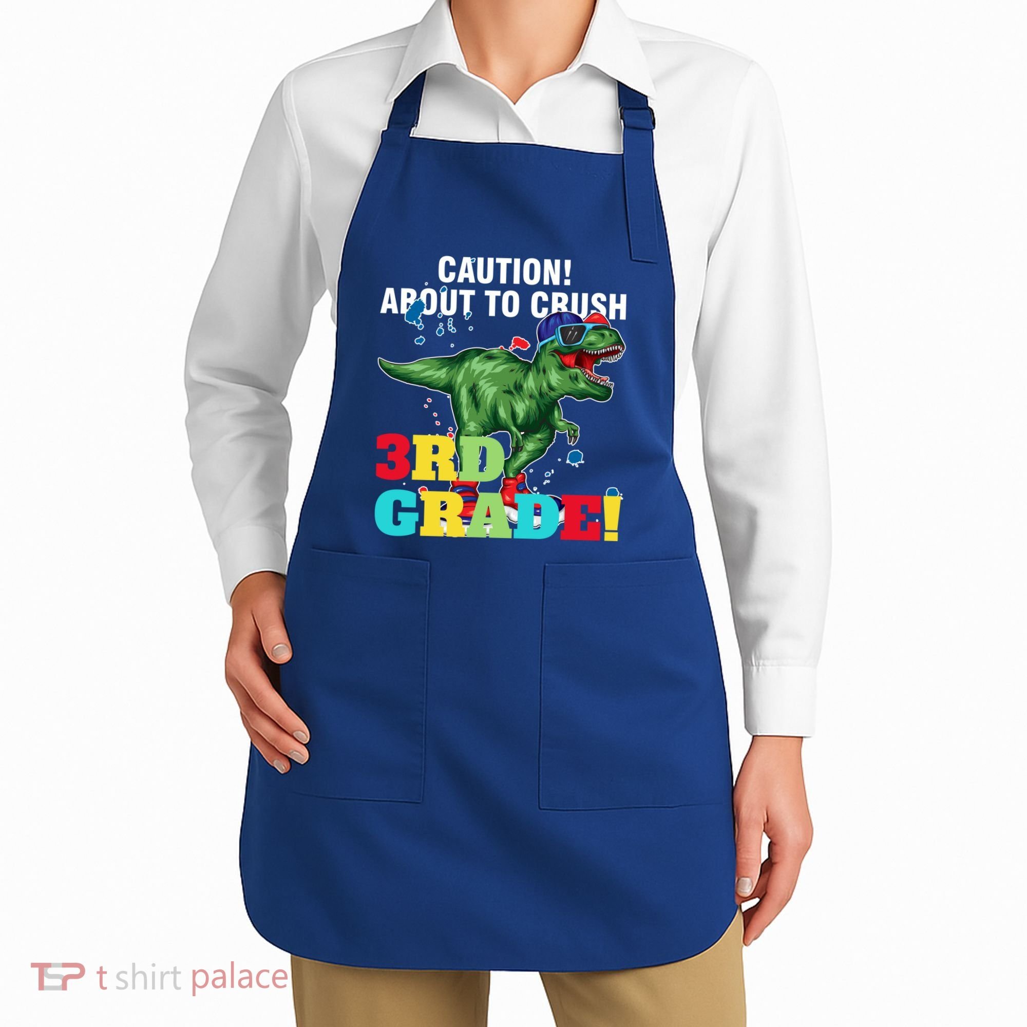 Caution! About To Crush 3Rd Grade! Graduate Funny Gift Apron