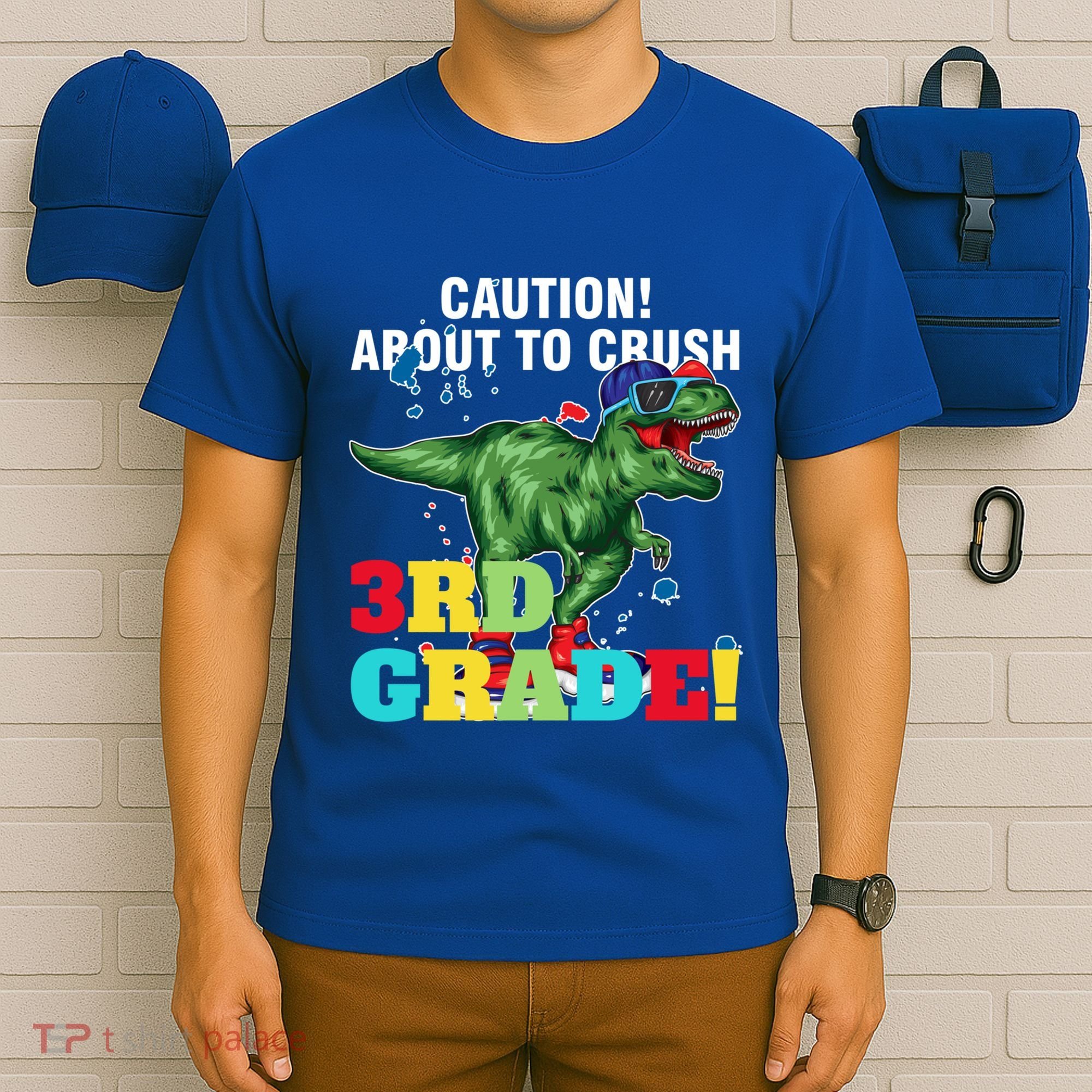 Caution! About To Crush 3Rd Grade! Graduate Funny Gift T-Shirt