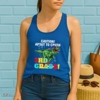 Caution! About To Crush 3Rd Grade! Graduate Funny Gift Women's Tank Top thumb 2