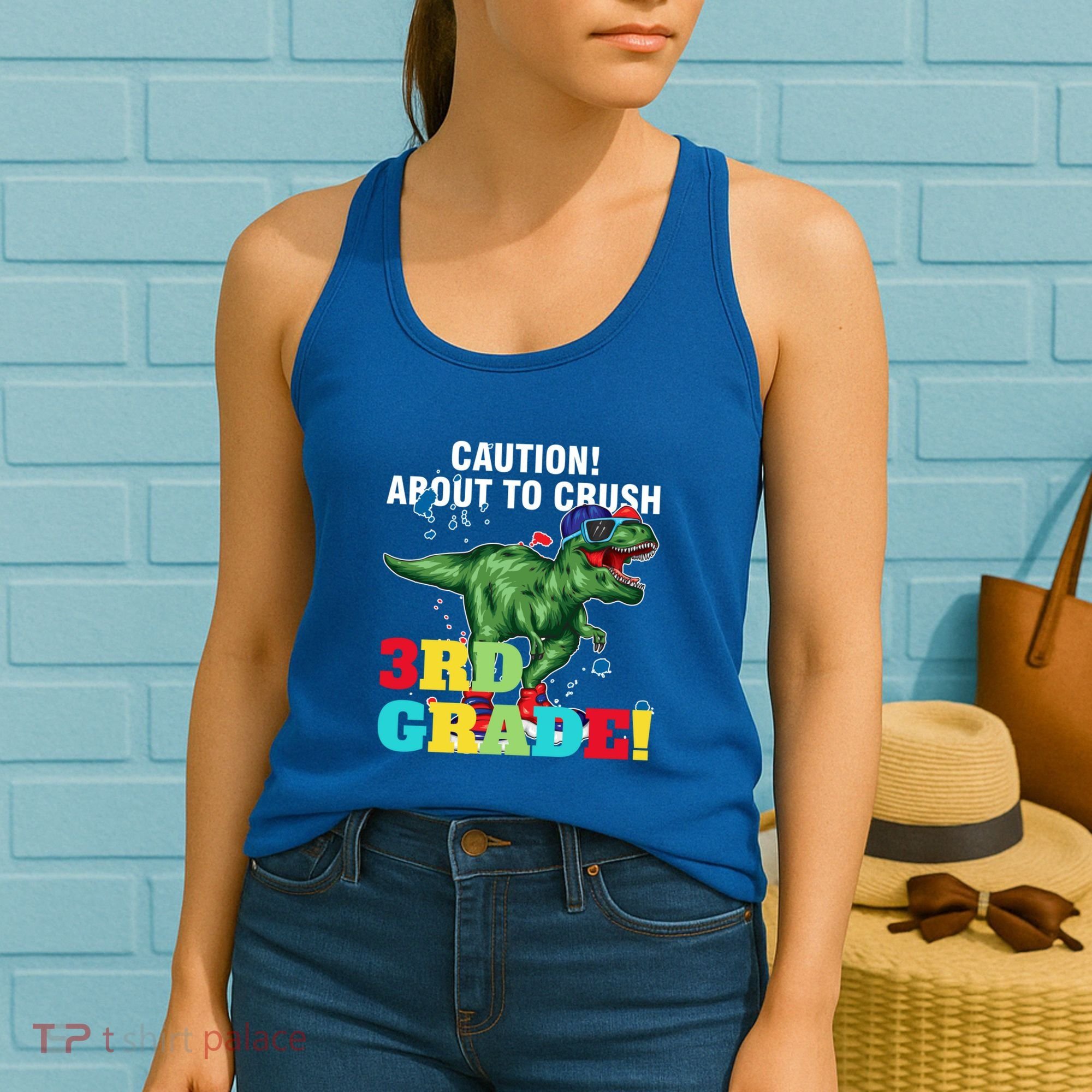 Caution! About To Crush 3Rd Grade! Graduate Funny Gift Women's Tank Top