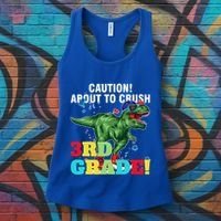 Caution! About To Crush 3Rd Grade! Graduate Funny Gift Women's Tank Top thumb 3