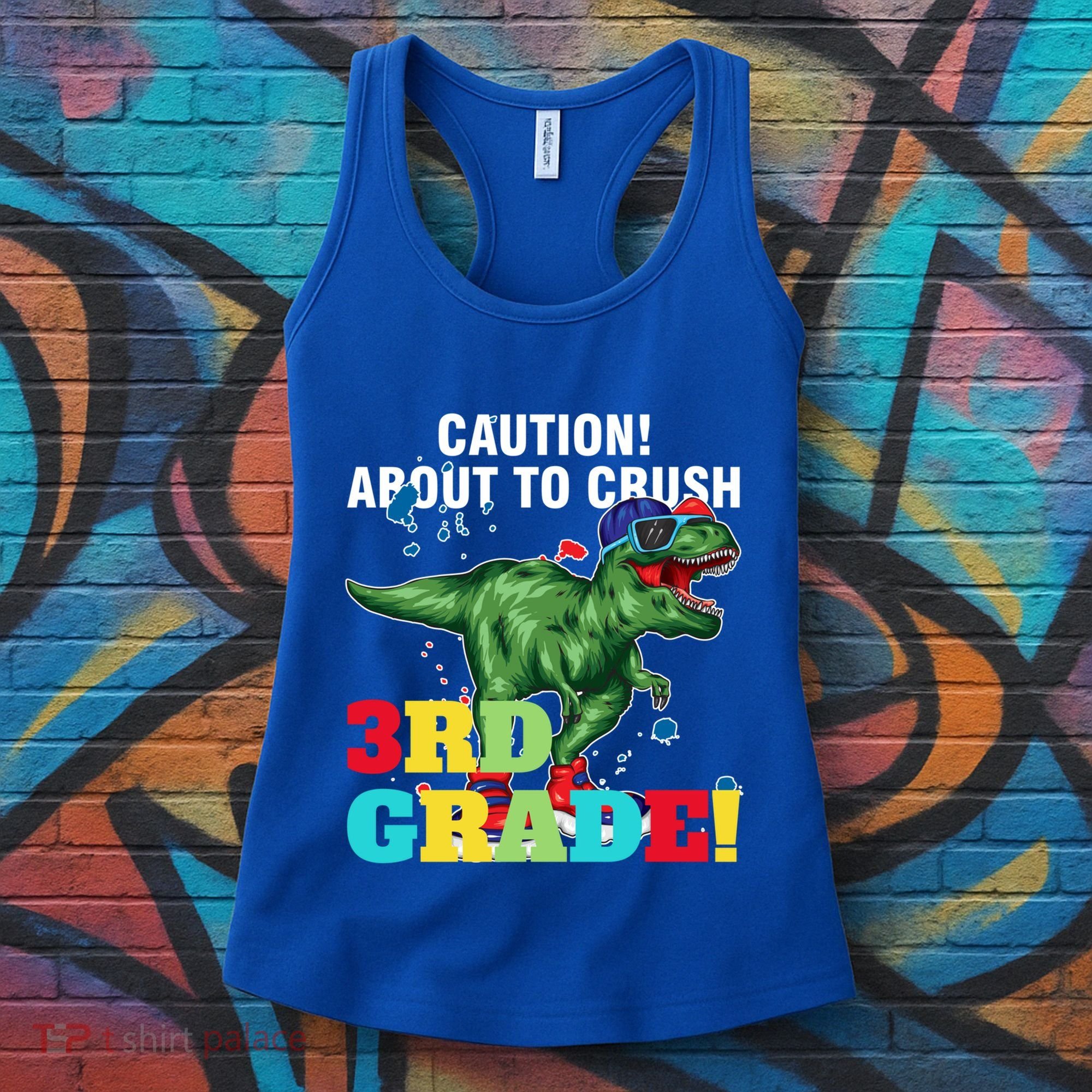 Caution! About To Crush 3Rd Grade! Graduate Funny Gift Women's Tank Top