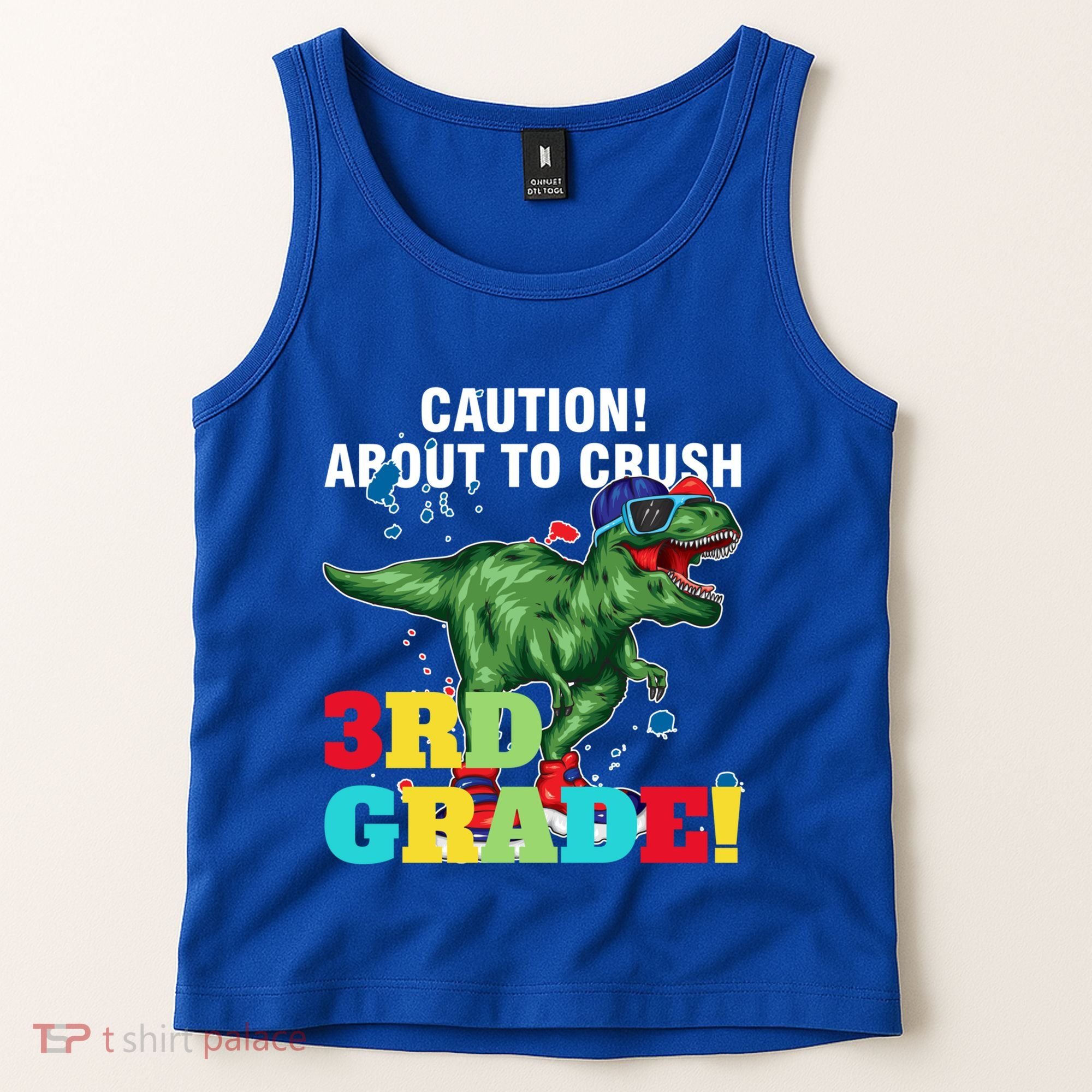 Caution! About To Crush 3Rd Grade! Graduate Funny Gift Tank Top