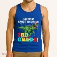 Caution! About To Crush 3Rd Grade! Graduate Funny Gift Tank Top thumb 3