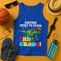 Caution! About To Crush 3Rd Grade! Graduate Funny Gift Tank Top thumb 4