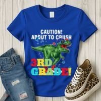 Caution! About To Crush 3Rd Grade! Graduate Funny Gift Women's T-Shirt thumb 3