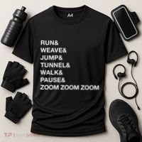 Canine Agility Trial Obstacle Course Fun Dog Agility Cooling Performance Crew T-Shirt thumb 3