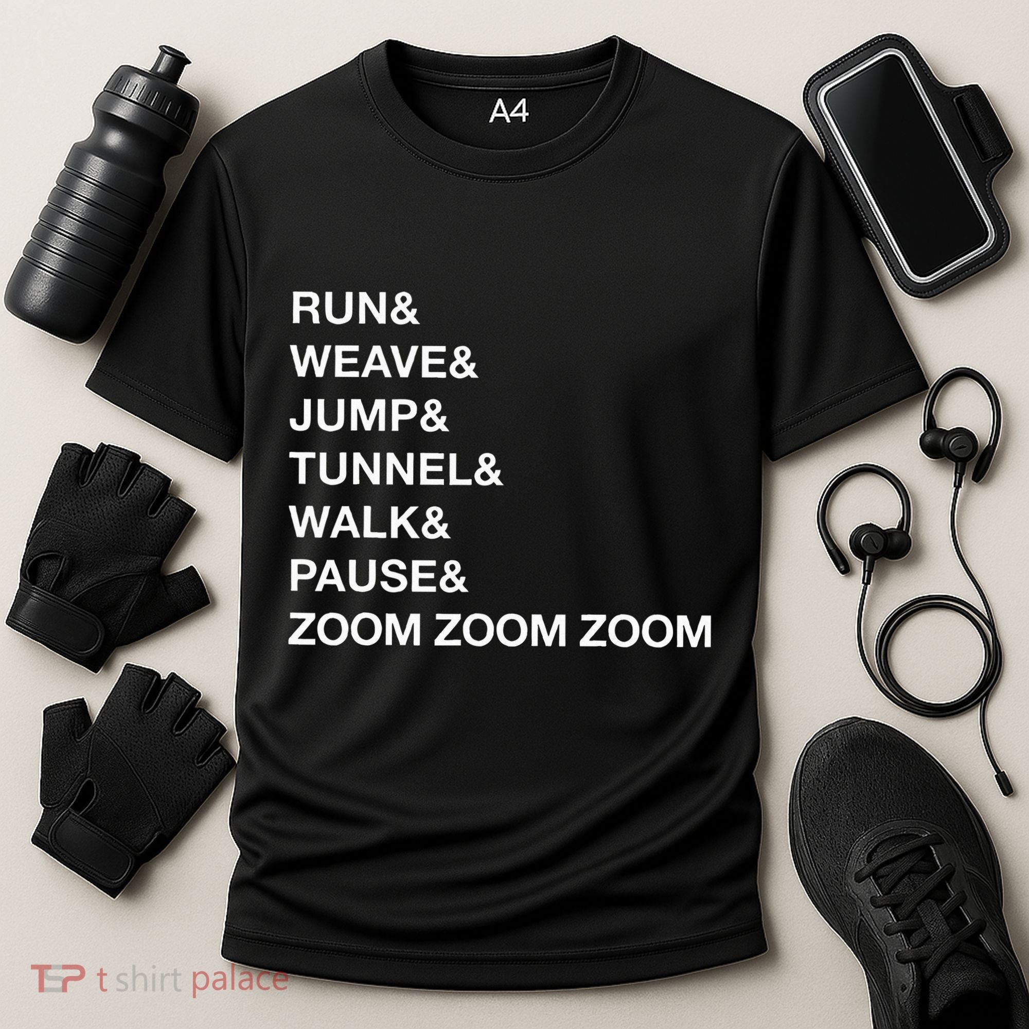 Canine Agility Trial Obstacle Course Fun Dog Agility Cooling Performance Crew T-Shirt