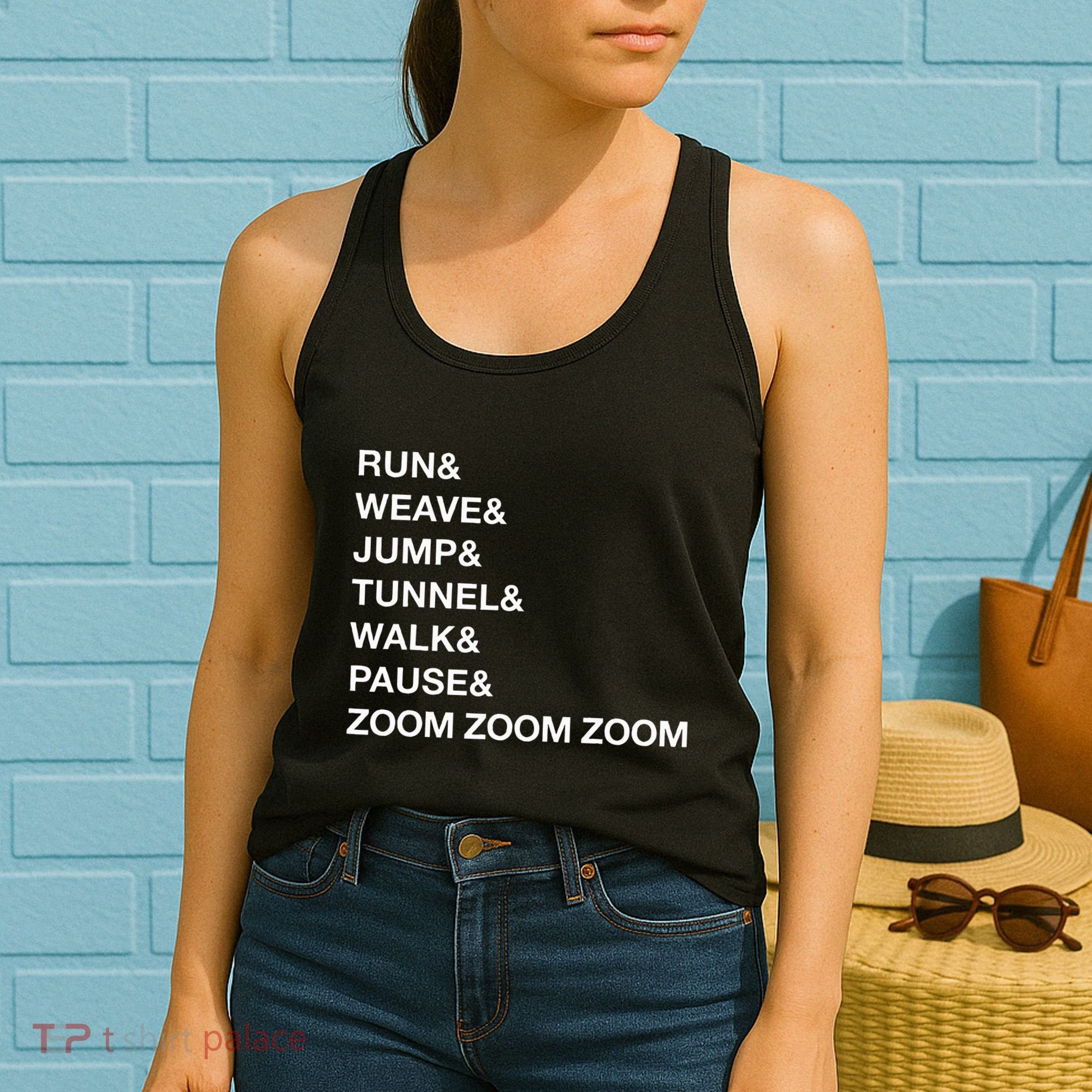 Canine Agility Trial Obstacle Course Fun Dog Agility Women's Tank Top