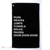 Canine Agility Trial Obstacle Course Fun Dog Agility Golf Towel thumb 0