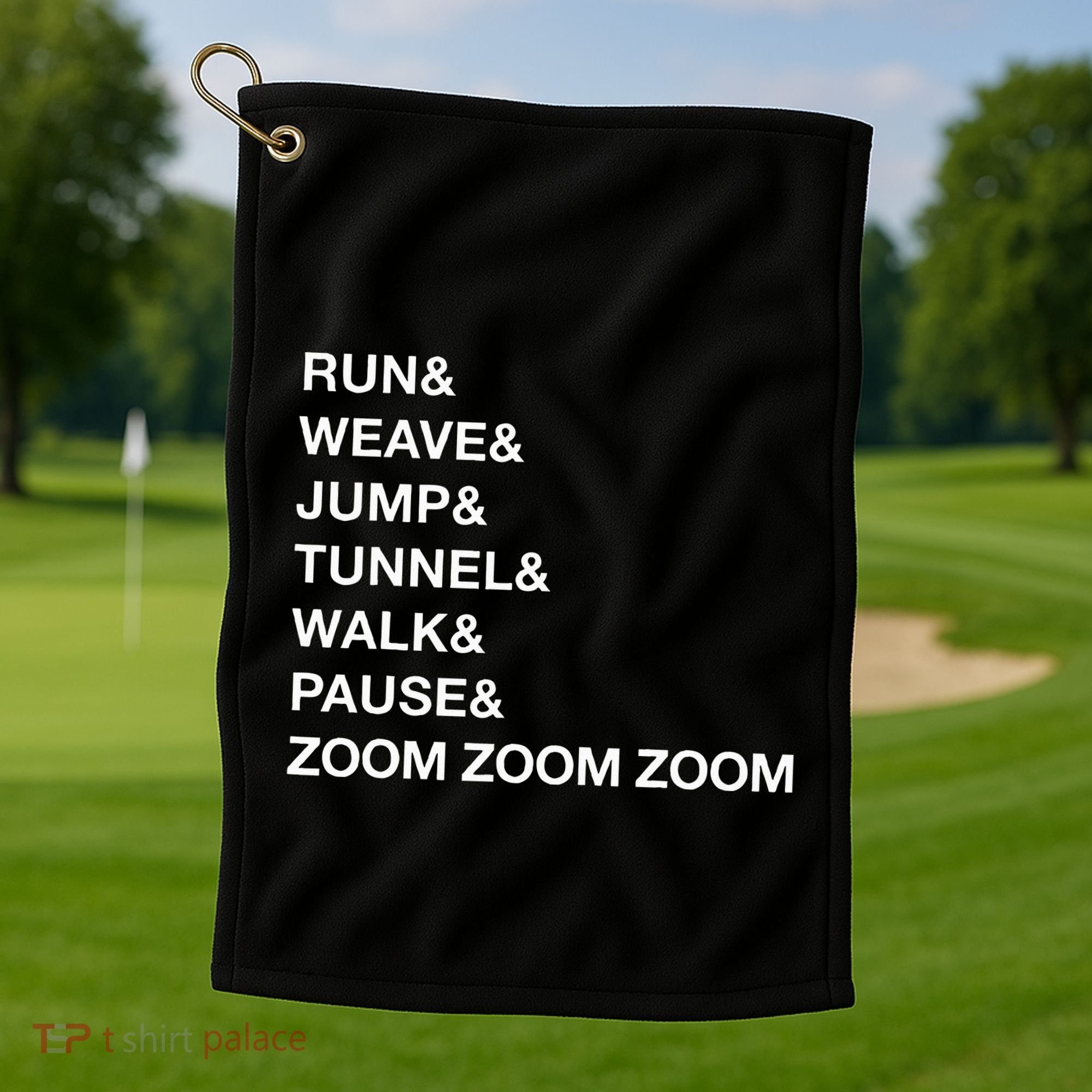 Canine Agility Trial Obstacle Course Fun Dog Agility Golf Towel