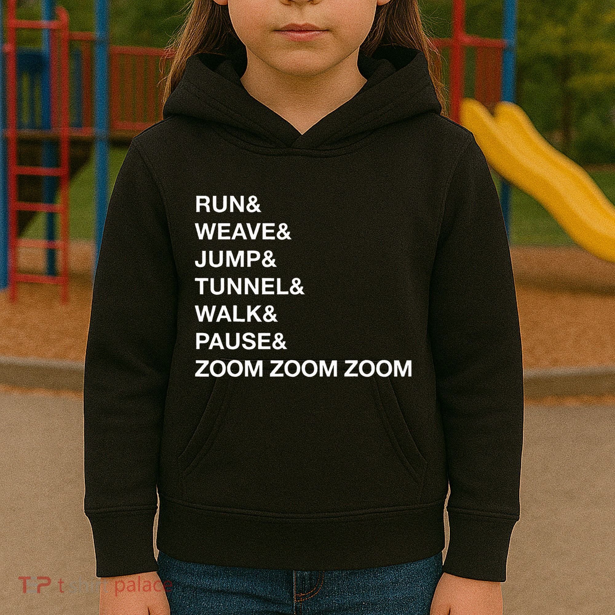 Canine Agility Trial Obstacle Course Fun Dog Agility Kids Hoodie