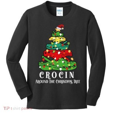 Crocin Around The Christmas Tree Essential Kids Long Sleeve Shirt