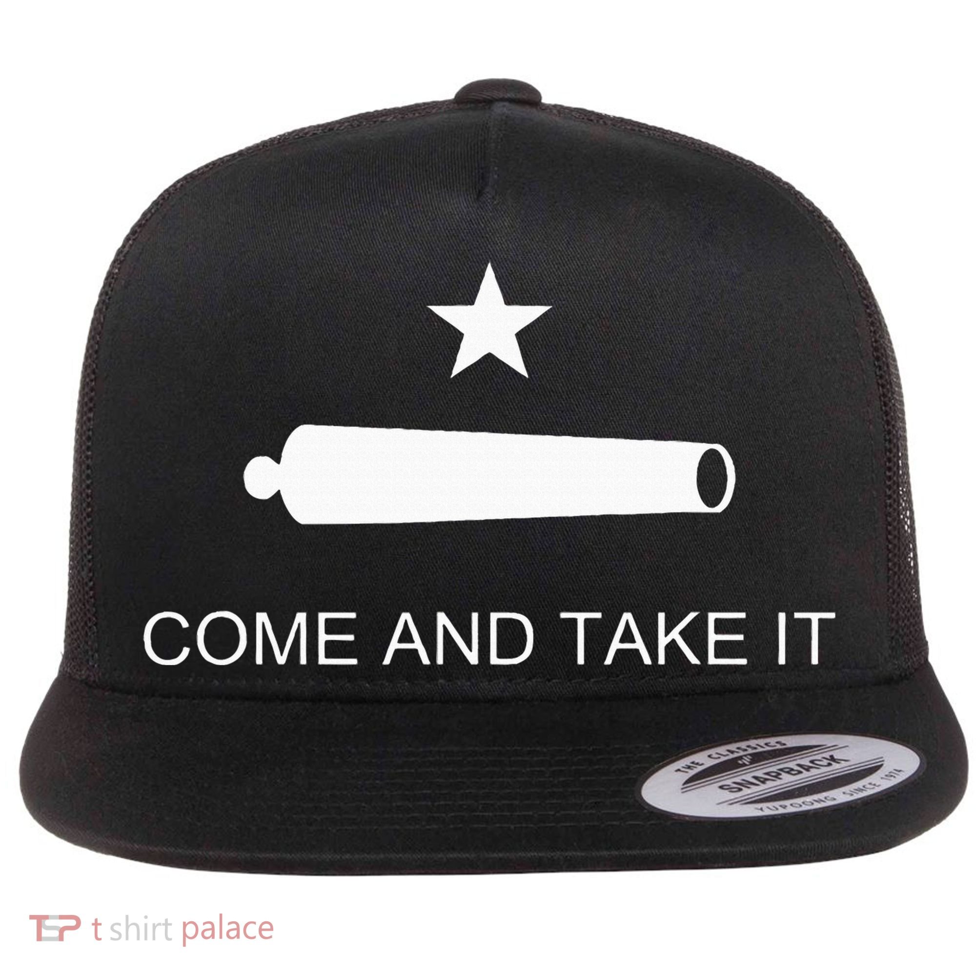 Come And Take It Battle Of Gonzales Texas Flat Bill Trucker Hat