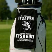 Catch A Fish Or Buzz Golf Towel thumb 2