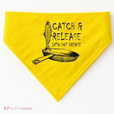 Catch And Release Into Grease USA-Made Doggie Bandana
